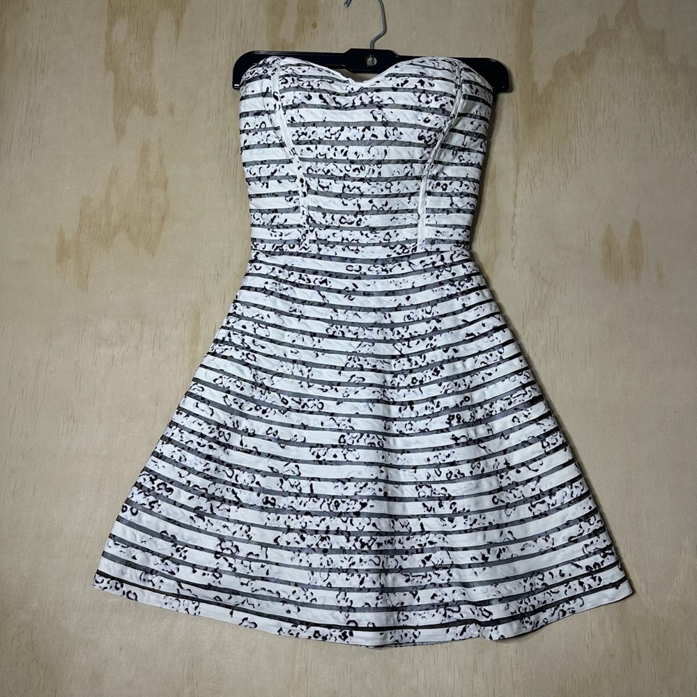 Parker Molly Strapless Silk Dress Graphite Clone In Graphite‎ Clove Size Small